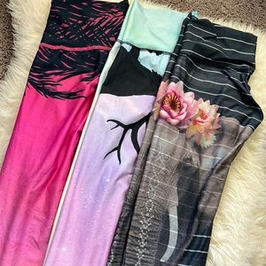 3 pairs of Teeki leggings, size small. Worn once